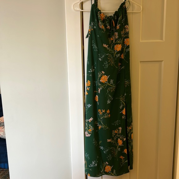 Urban Outfitters | Dresses | Urban Outfitters Green Floral Maxi Dress |  Poshmark